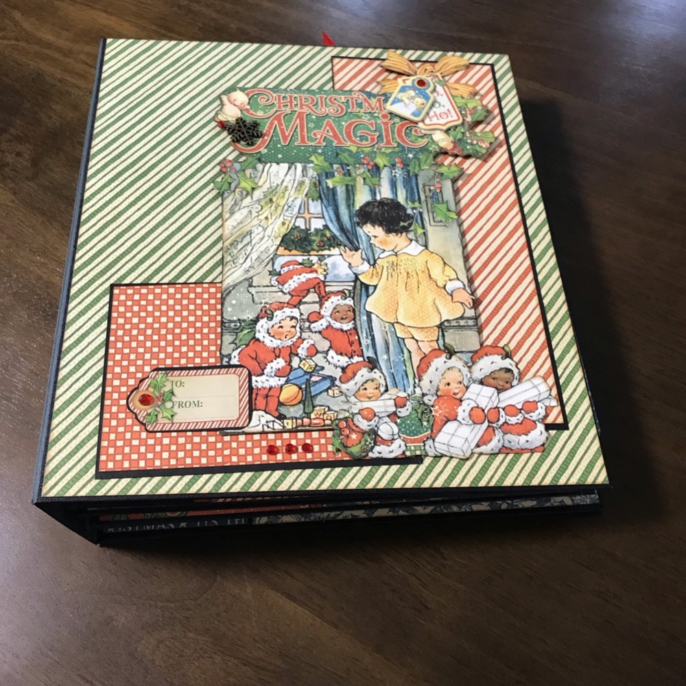 Large Christmas Magic 9 x  10 1/4 scrapbook mini album.